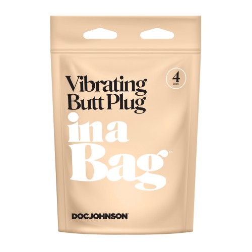 In A Bag 4 Inch Vibrating Butt Plug Black