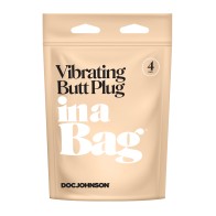 In A Bag 4 Inch Vibrating Butt Plug Black