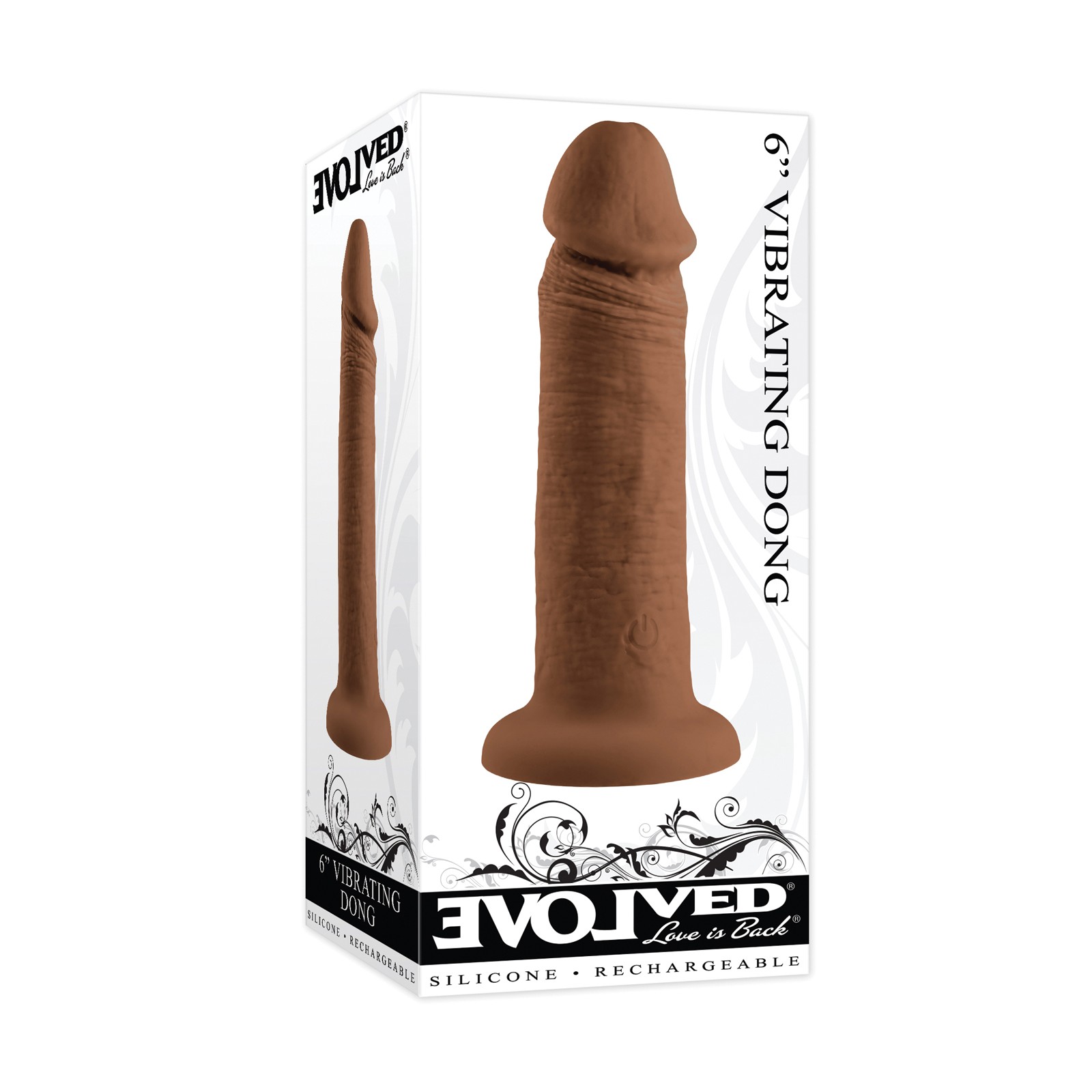 Evolved 6 Inch Vibrating Dong Dark