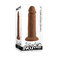 Evolved 6 Inch Vibrating Dong Dark