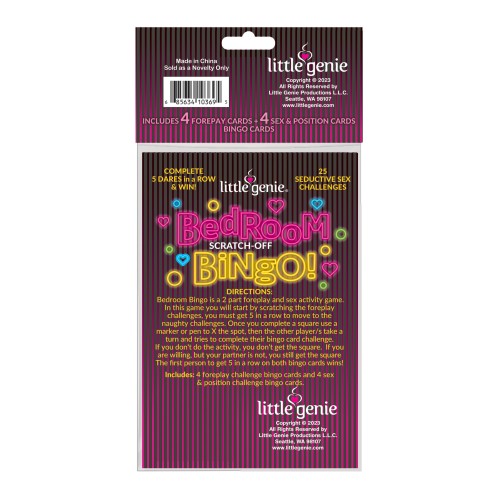 Bedroom Bingo Scratch-Off Game Couples Fun