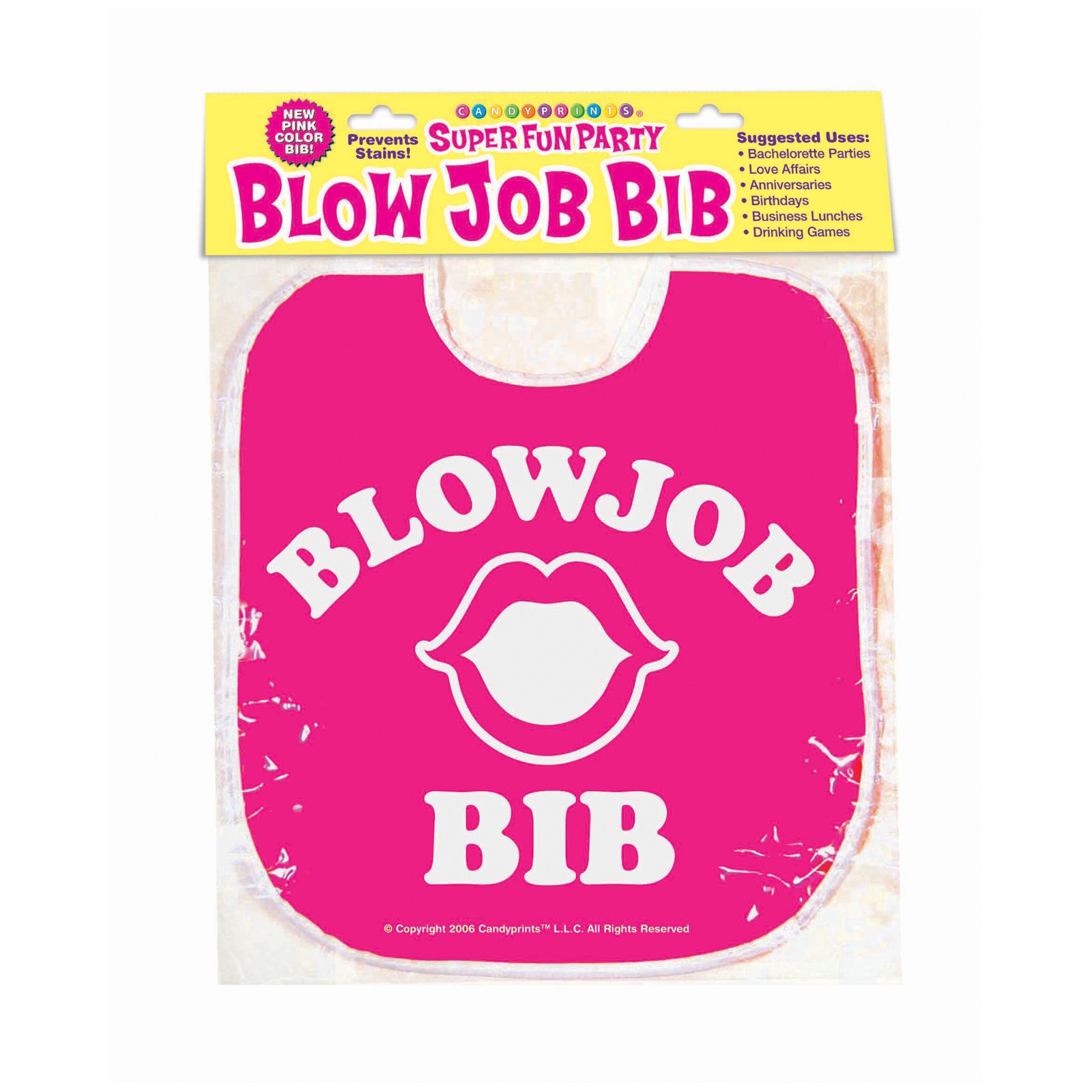 Hilarante Bib de Sorpresa Blow Job Rosa