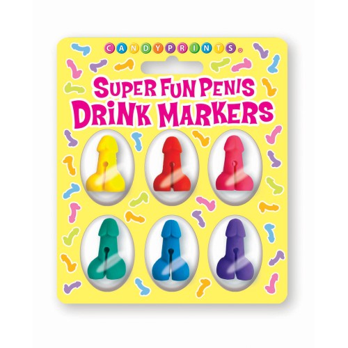 Super Fun Penis Cocktail Markers Set of 6