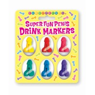 Super Fun Penis Cocktail Markers Set of 6