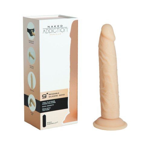 Naked Addiction Dual Density Dildo 9" - Realistic Pleasure