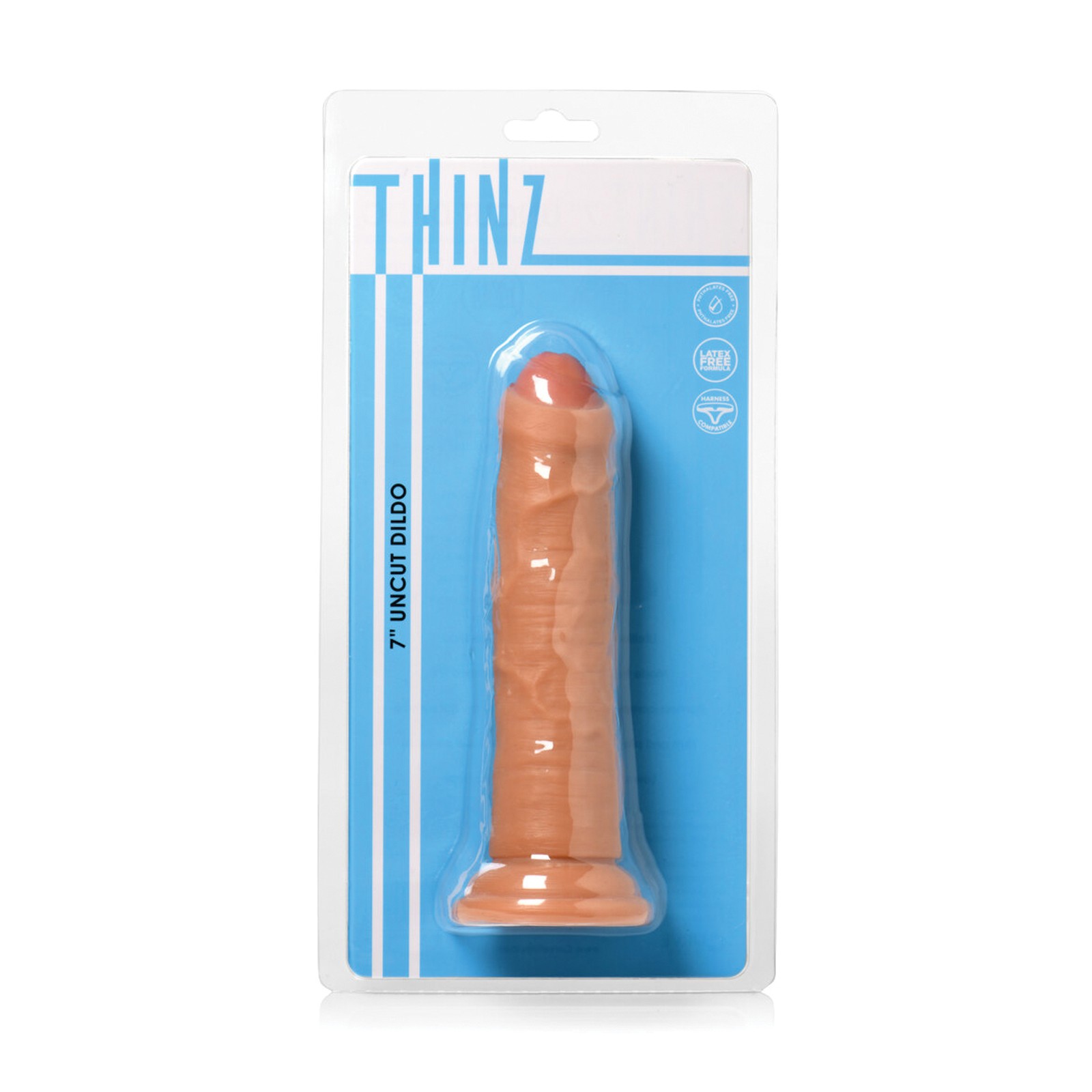 Curve Toys Thinz 7 Inch Uncut Dildo for Realistic Pleasure