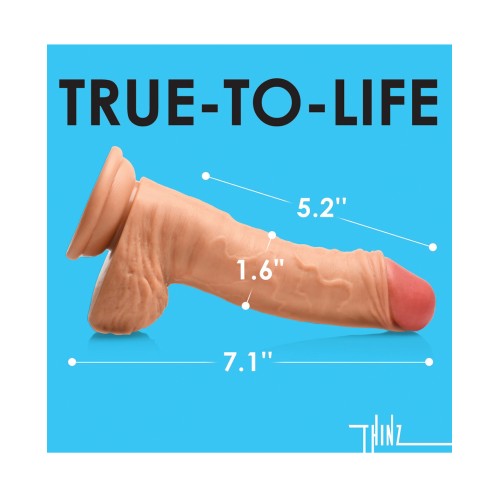 Curve Toys Thinz 7" Uncut Dildo w/Balls Light