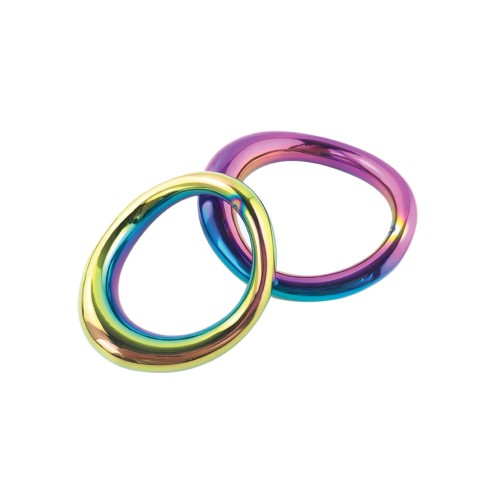 Plesur 1-3/4 Inch Metal Cock Ring Rainbow