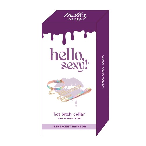 Juego de Collar y Correa Iridiscente Hello Sexy!