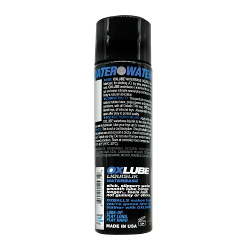 Ox Balls OXLube Liquislik Lubricante a Base de Agua 8.5 oz