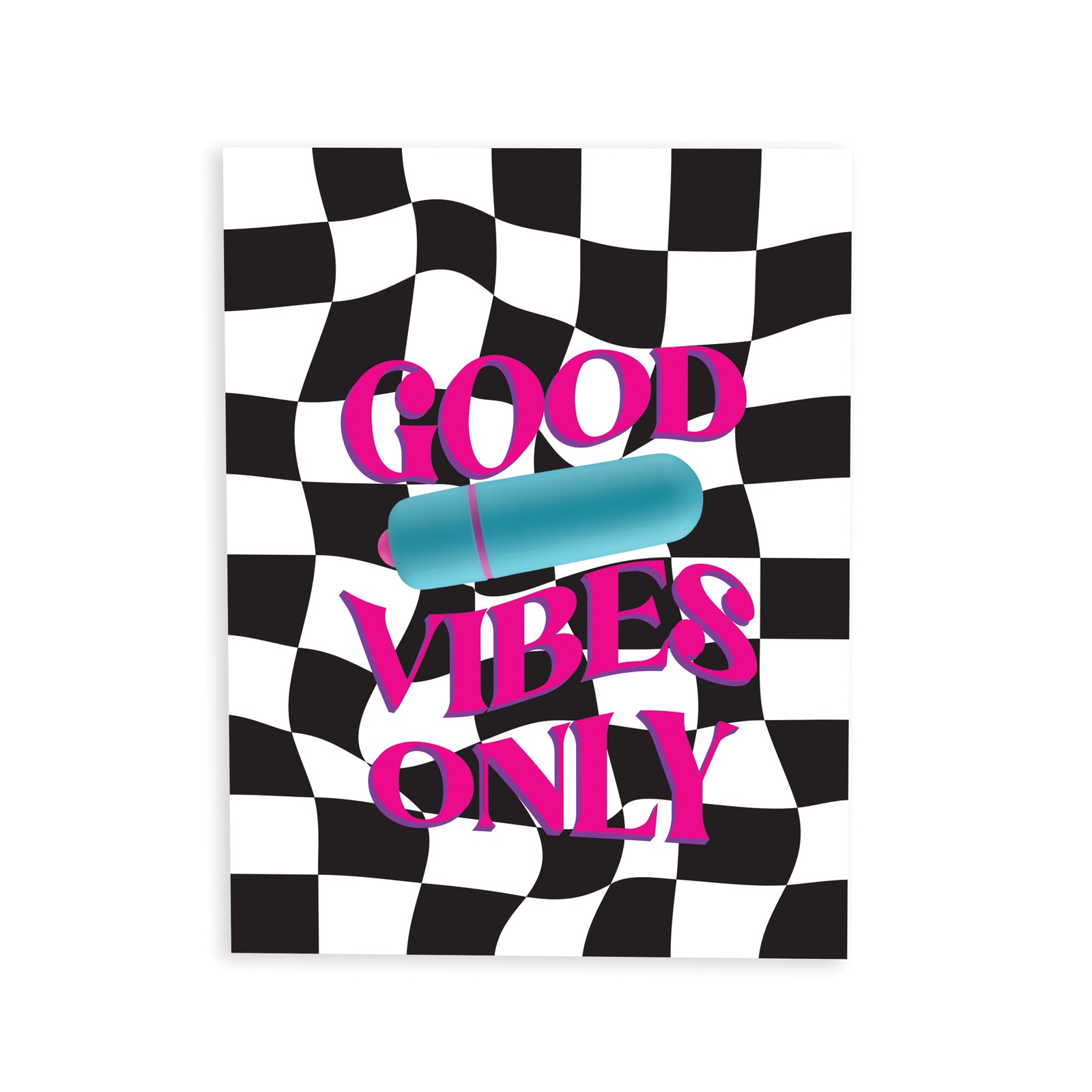 Good Vibes Only Naughty Card with Vibrator and Wipes