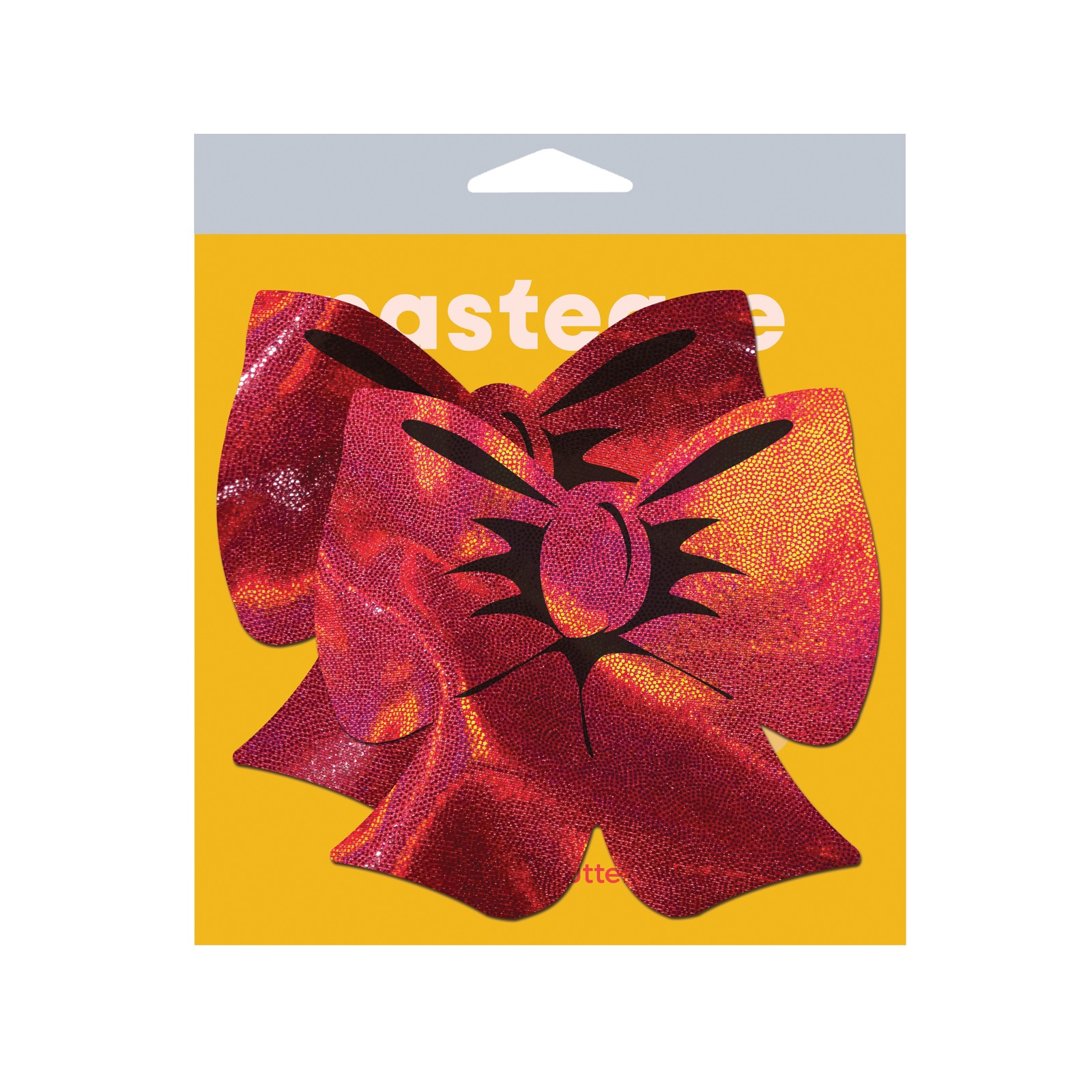 Pastease Coverage Holographic Bow Red O/S