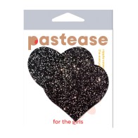 Pastease All Sparkle Heart Nipple Pasties Black