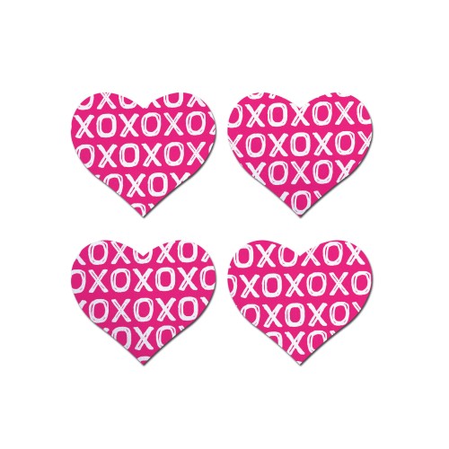 Pastease Petites XO Hearts Nipple Pasties in Pink