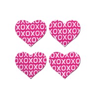 Pastease Petites XO Hearts Nipple Pasties in Pink