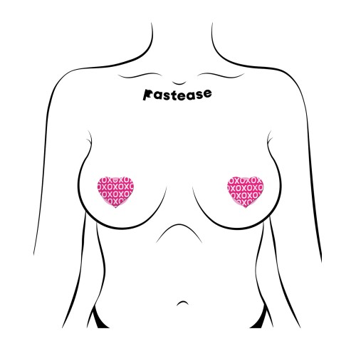 Pastease Petites XO Hearts Nipple Pasties in Pink