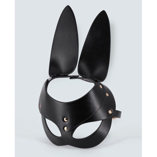 Lust PU Leather Bunny Mask Black