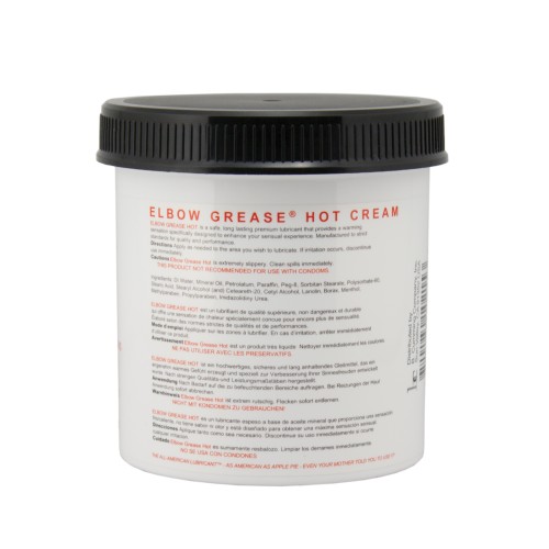 Elbow Grease Hot Cream for Enhanced Pleasure