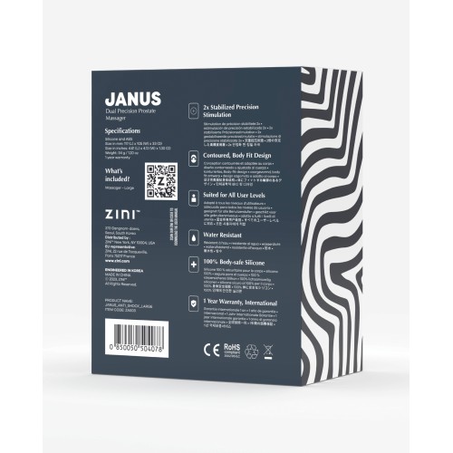 Zini Janus Anti Shock Large Black Prostate Massager