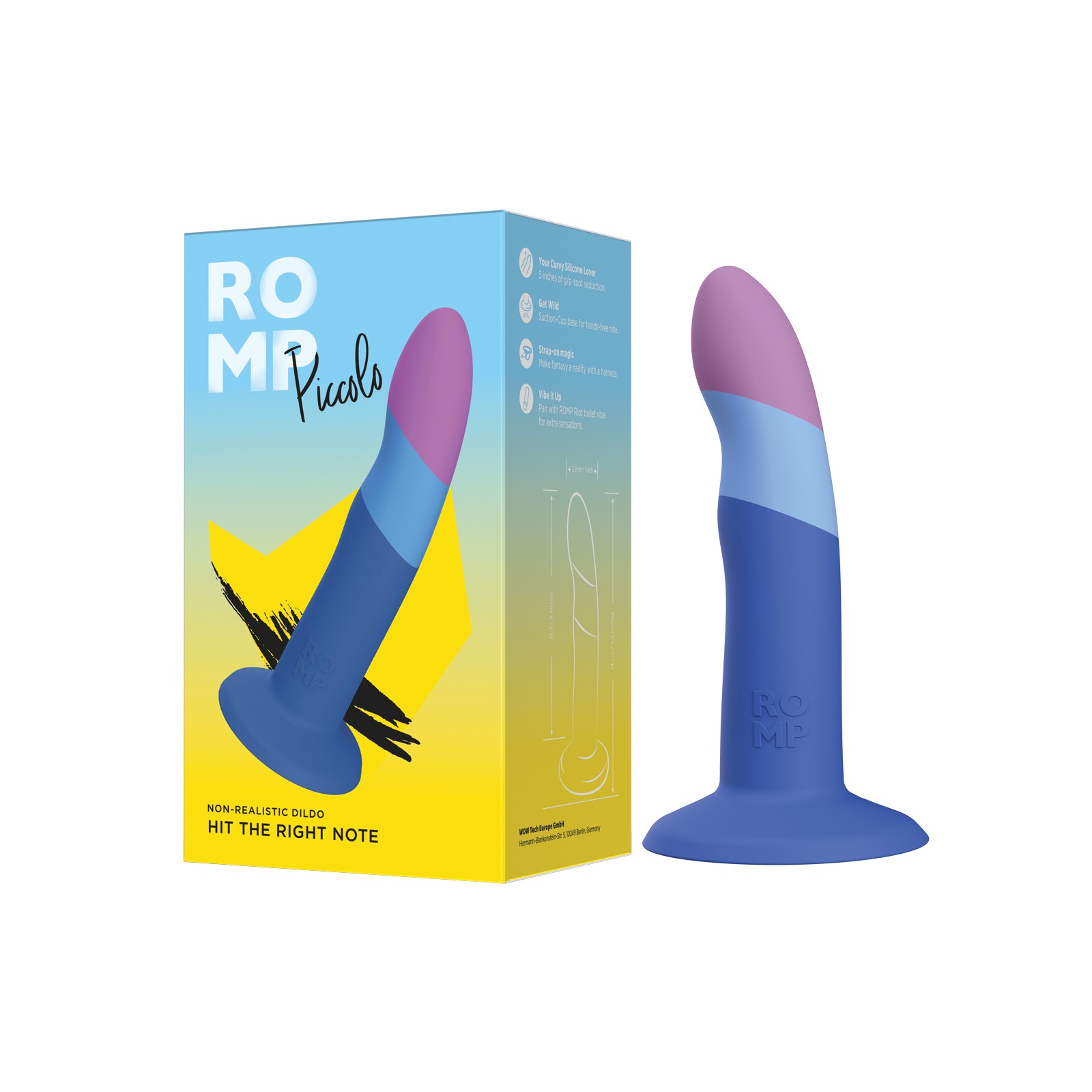 ROMP Piccolo Dildo Blue - Ultimate Pleasure