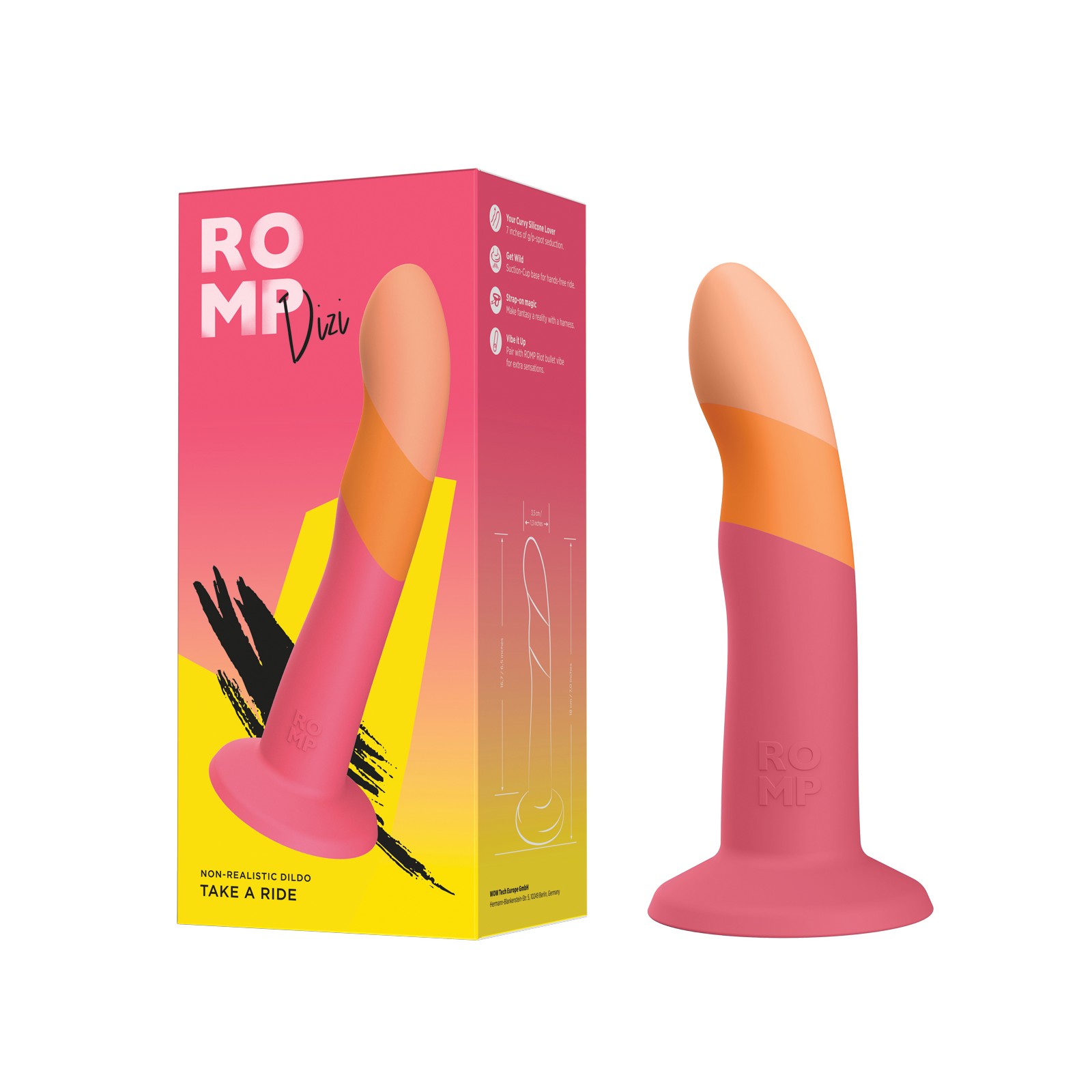 Dildo Curvo ROMP Dizi para Placer Sensual