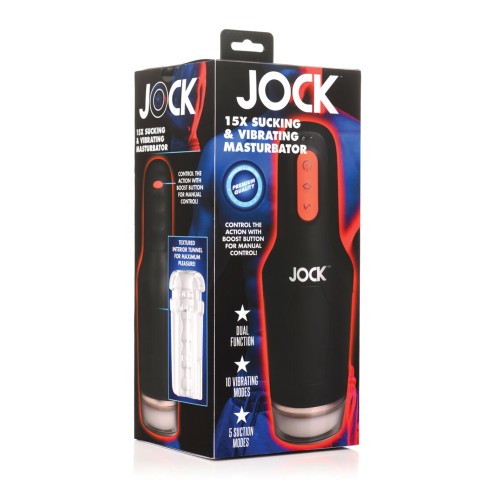 Curve Toys Jock 15x Vibrating & Sucking Masturbator