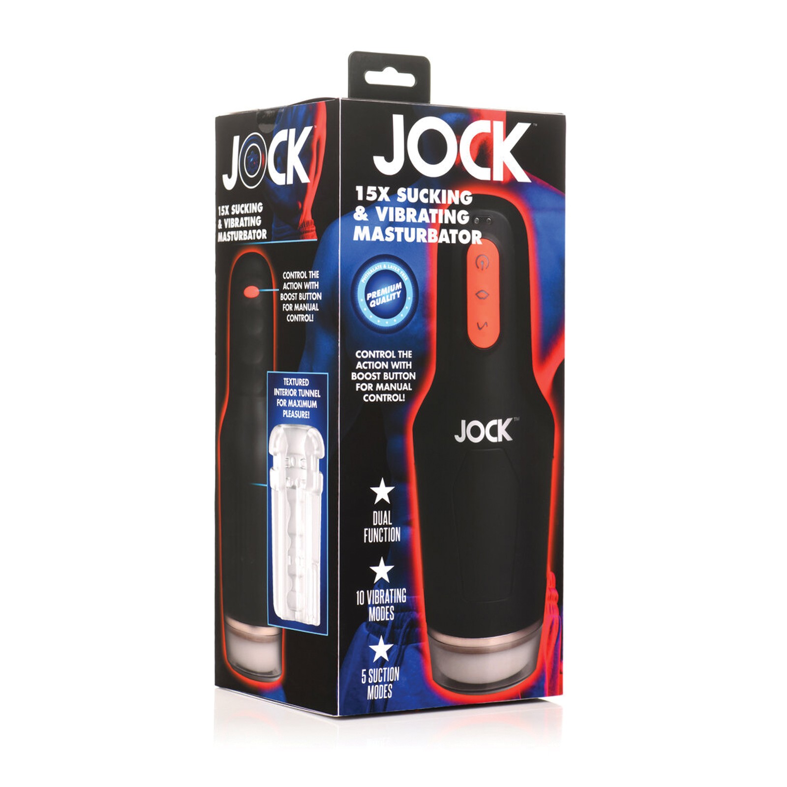 Curve Toys Jock 15x Vibrating & Sucking Masturbator