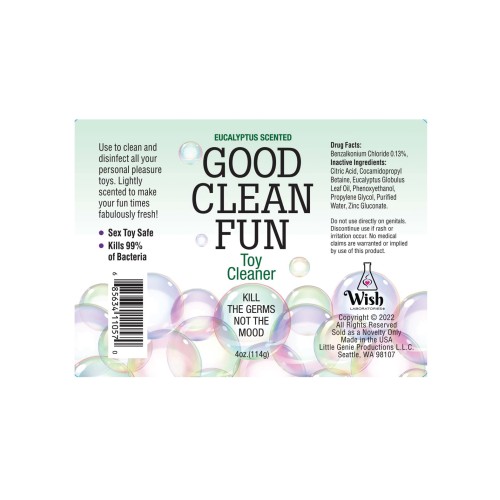 Good Clean Fun Toy Cleaner 4 oz Eucalyptus Invigorate