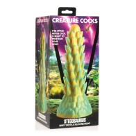 Creature Cocks Stegosaurus Spiky Dildo Teal Gold