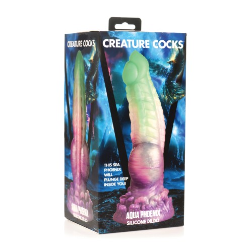 Aqua Phoenix Silicone Dildo Multi Color