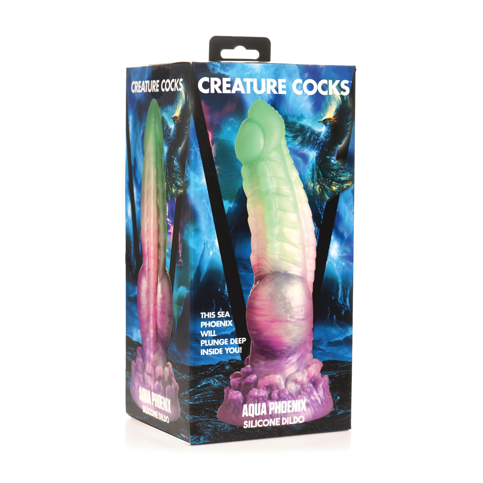 Aqua Phoenix Silicone Dildo Multi Color