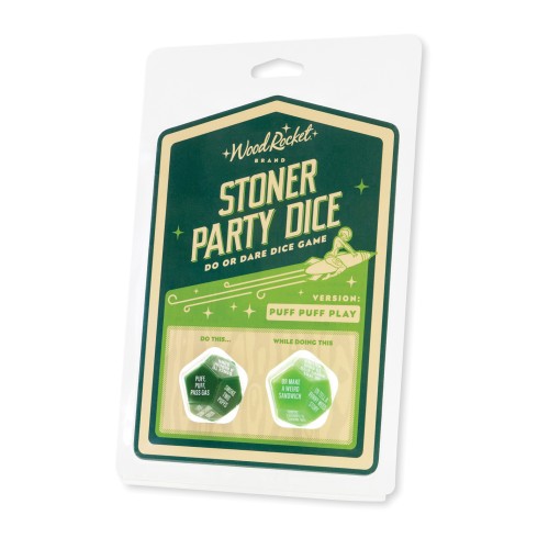 Wood Rocket Stoner Party Dice Game Green