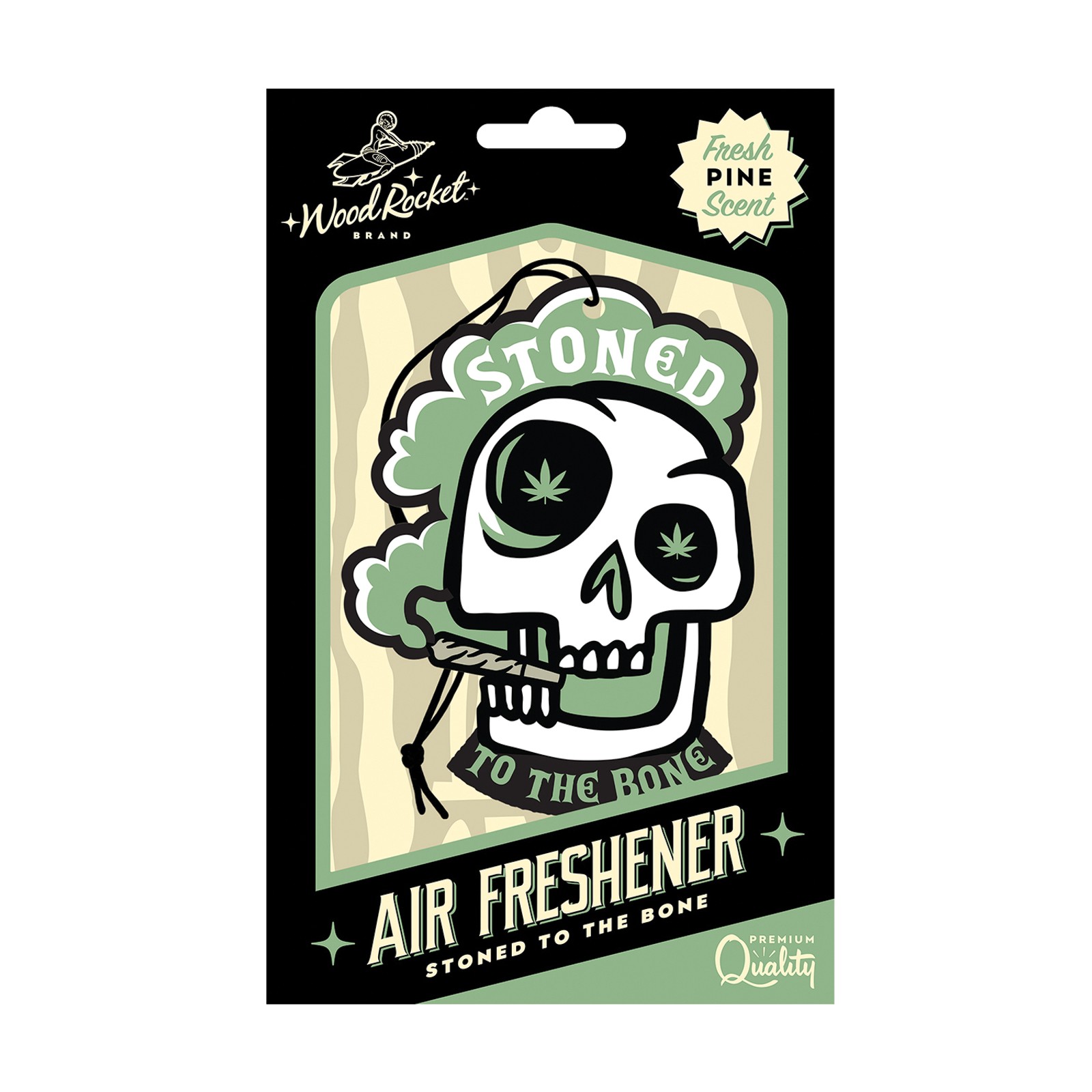 Wood Rocket Stoned to the Bone Air Freshener - Pine