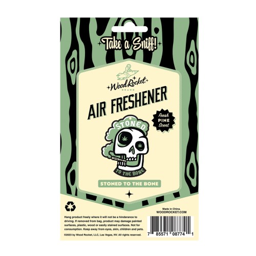 Wood Rocket Stoned to the Bone Air Freshener - Pine