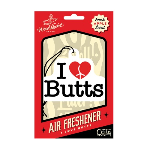 Ambientador I Love Butts de Wood Rocket - Manzana