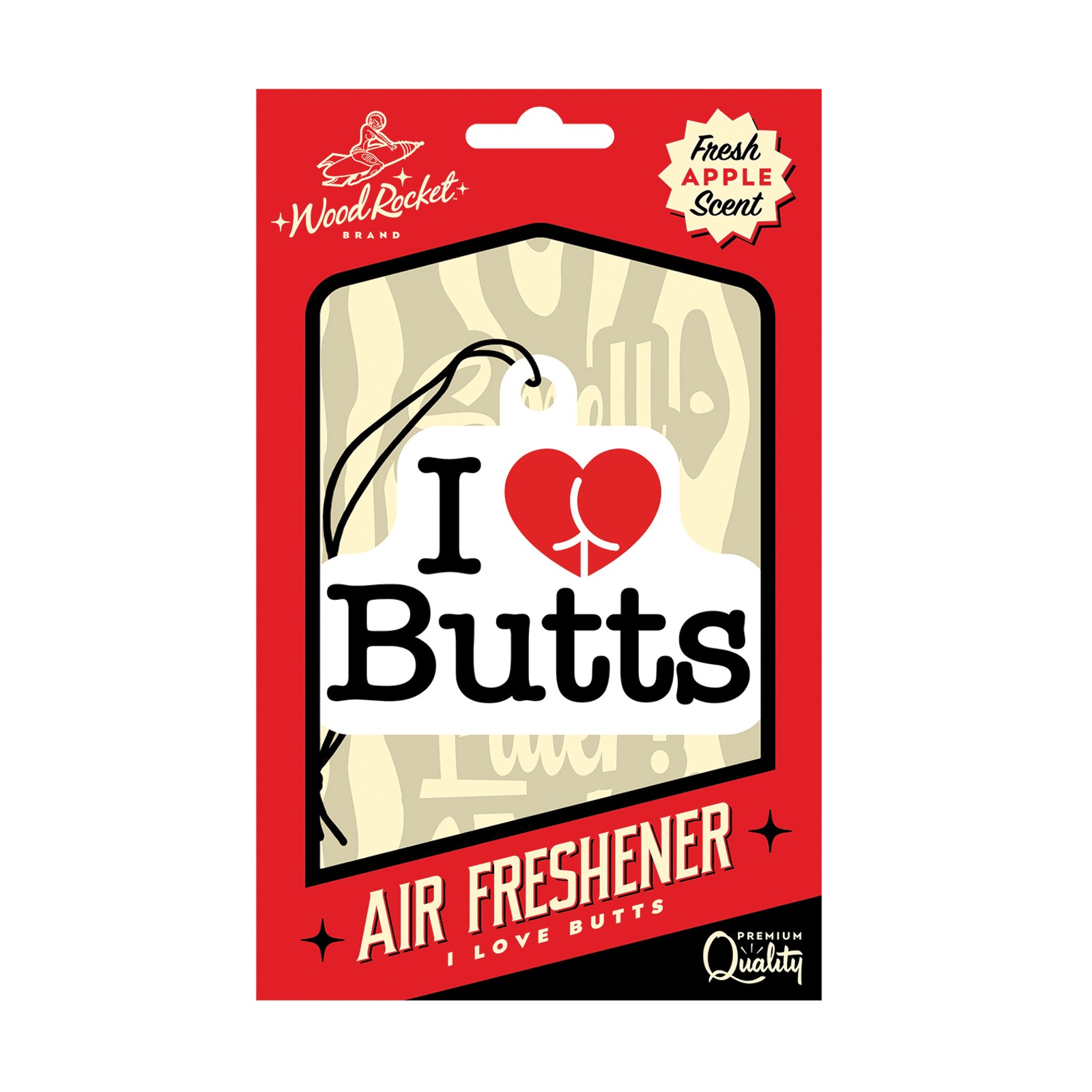 Ambientador I Love Butts de Wood Rocket - Manzana