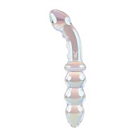 Dildo de Vidrio Doble Playboy Pleasure Jewels c/Bolas Anales