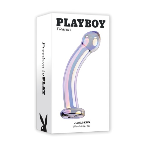 Playboy Jewels King Dildo Clear for Temperature Play