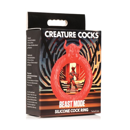 Creature Cocks Beast Mode Silicone Cock Ring Red