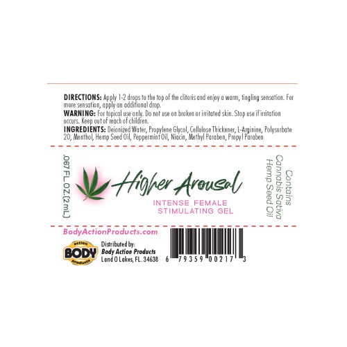 Gel Estimulante Femenino Higher Arousal para Mayor Placer