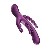 Vibrador Conejito Trilux con Dedos Kinky para Estimulación Última