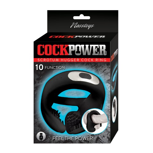 Cockpower Scrotum Hugger Vibrating Ring Black