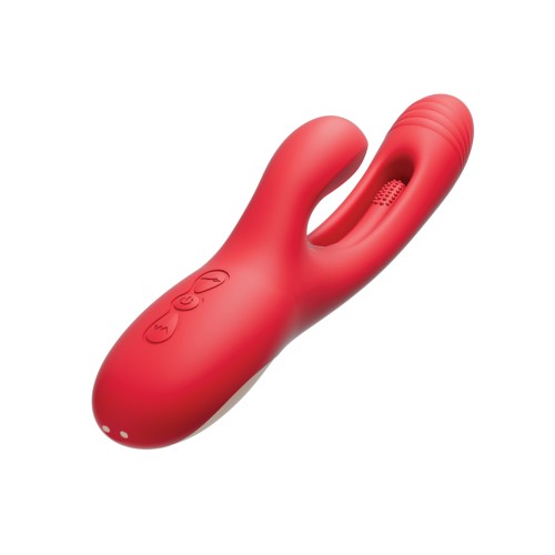 Vibrador Conejito G-Spot Tapping Bora Rojo