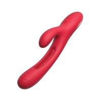 Vibrador Conejito G-Spot Tapping Bora Rojo