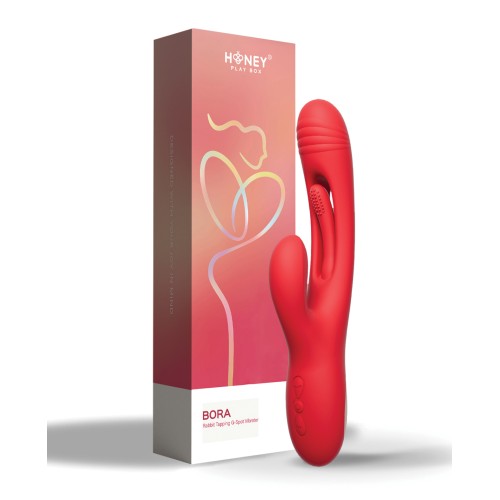 Vibrador Conejito G-Spot Tapping Bora Rojo