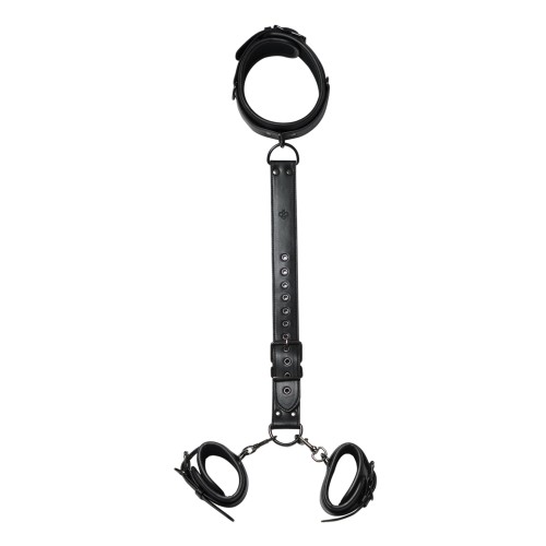 Kinky Play Box Locking Harness and Wrist Restraints Black