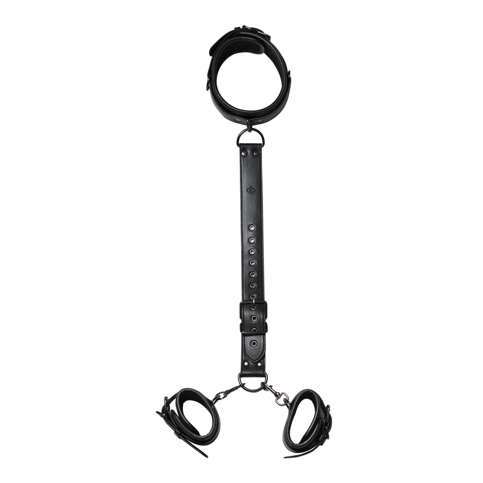 Kinky Play Box Locking Harness and Wrist Restraints Black