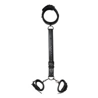 Kinky Play Box Locking Harness and Wrist Restraints Black