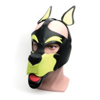 665 Playful Pup Hood - O/S Black/Yellow