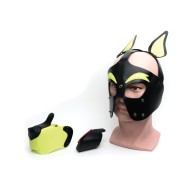 665 Playful Pup Hood - O/S Black/Yellow